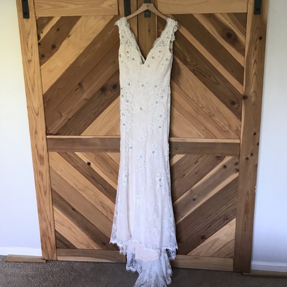 Anthropologie Dresses Bhldn Etoile Beaded Wedding Dress Poshmark
